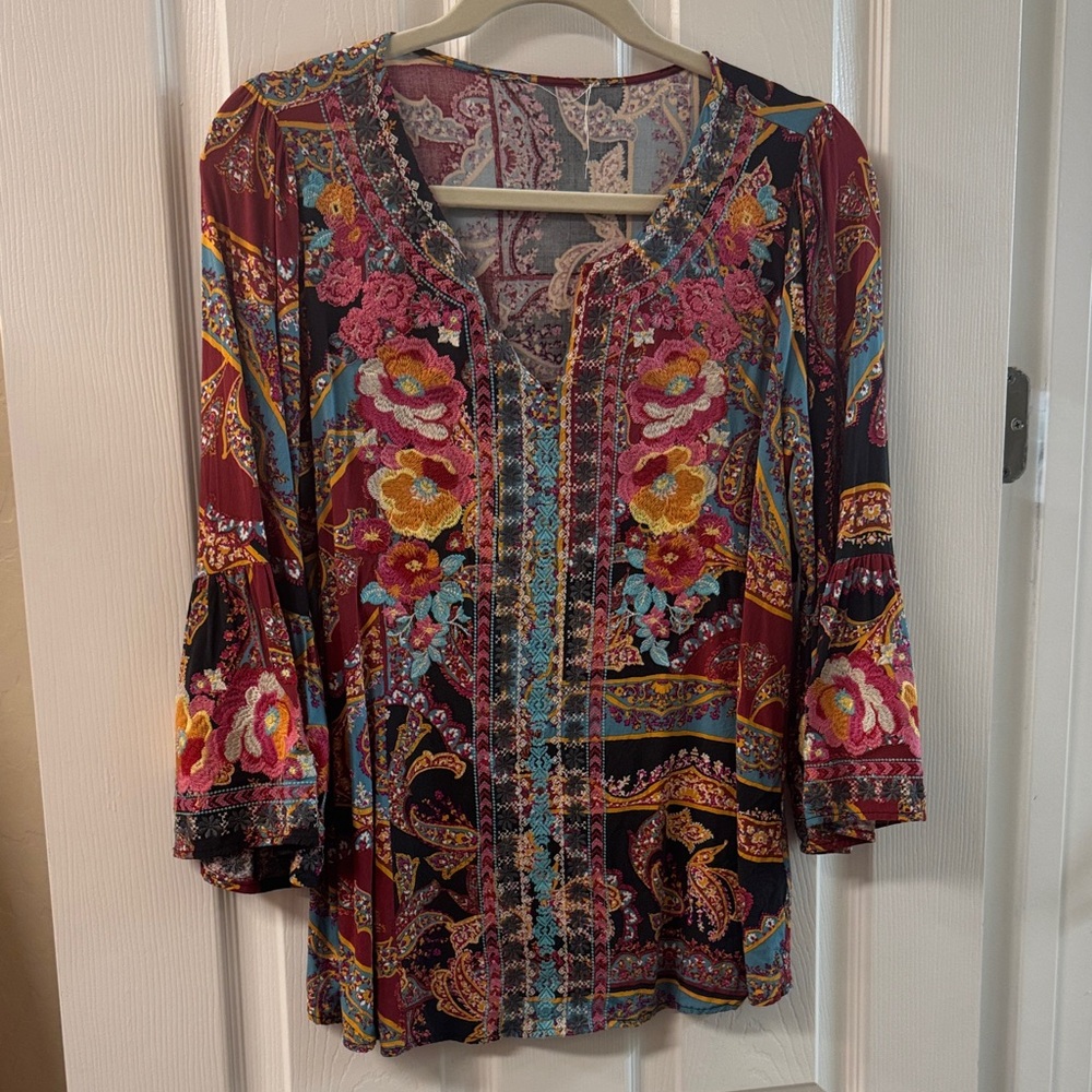 Savanna Jane Multicolor Bohemian Blouse